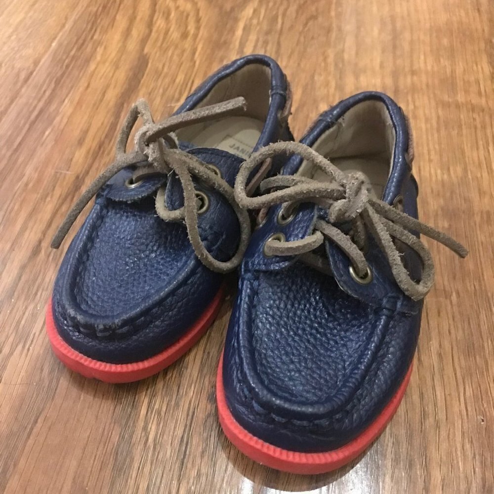Janie and Jack leather boat shoes